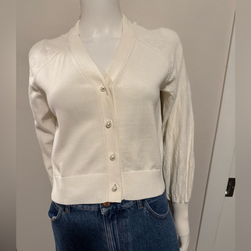 Anthropologie Embroidered Cardigan - MINT!